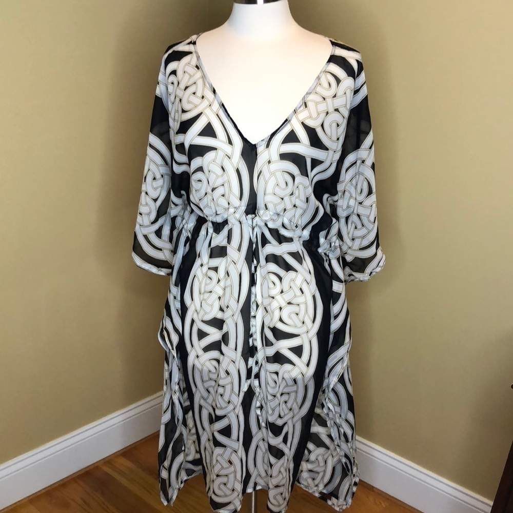 ECHO Printed Caftan Coverup One Size